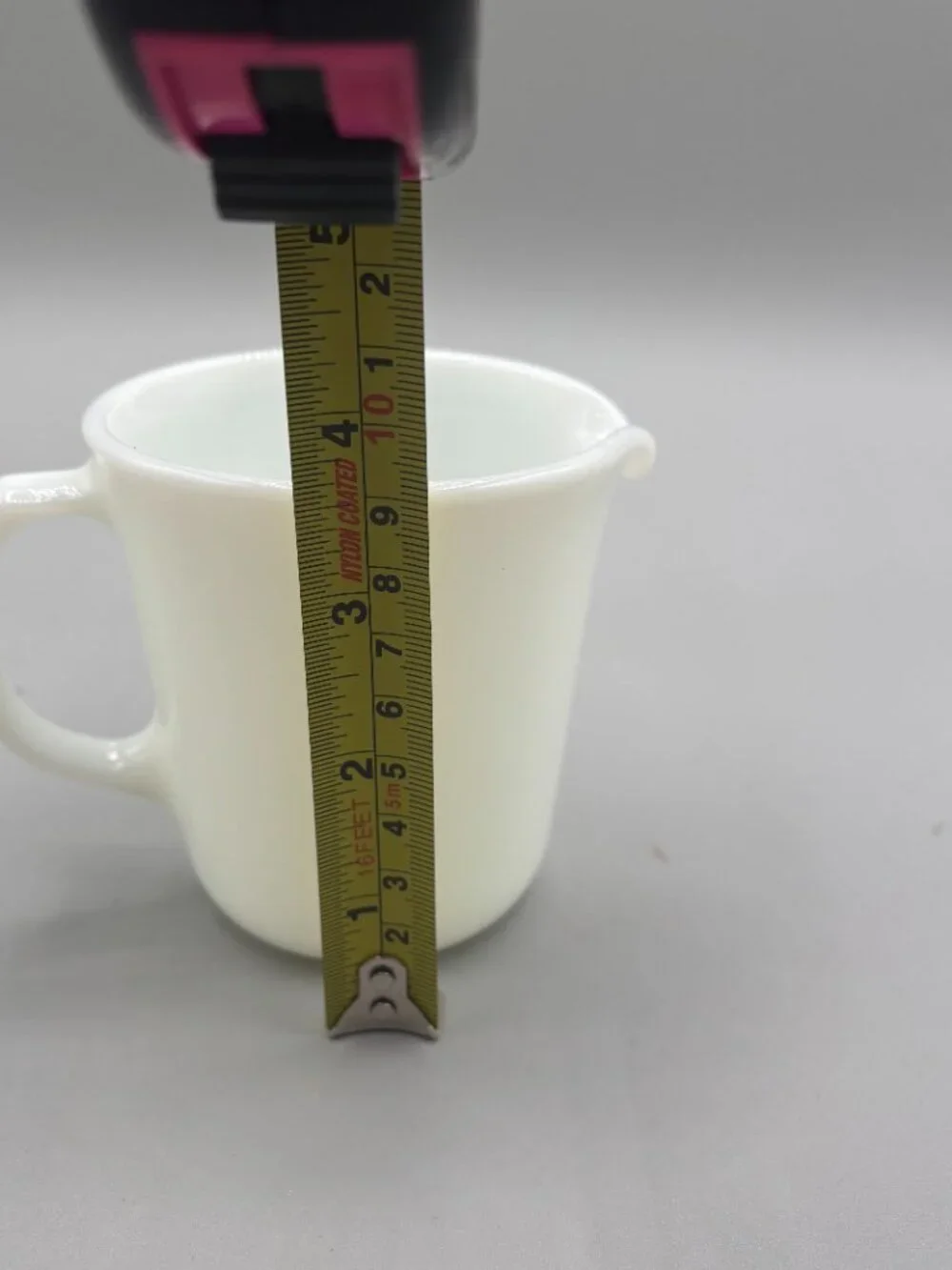 Vintage Pyrex Milk Glass Creamer No. 8709 D Handle White USA